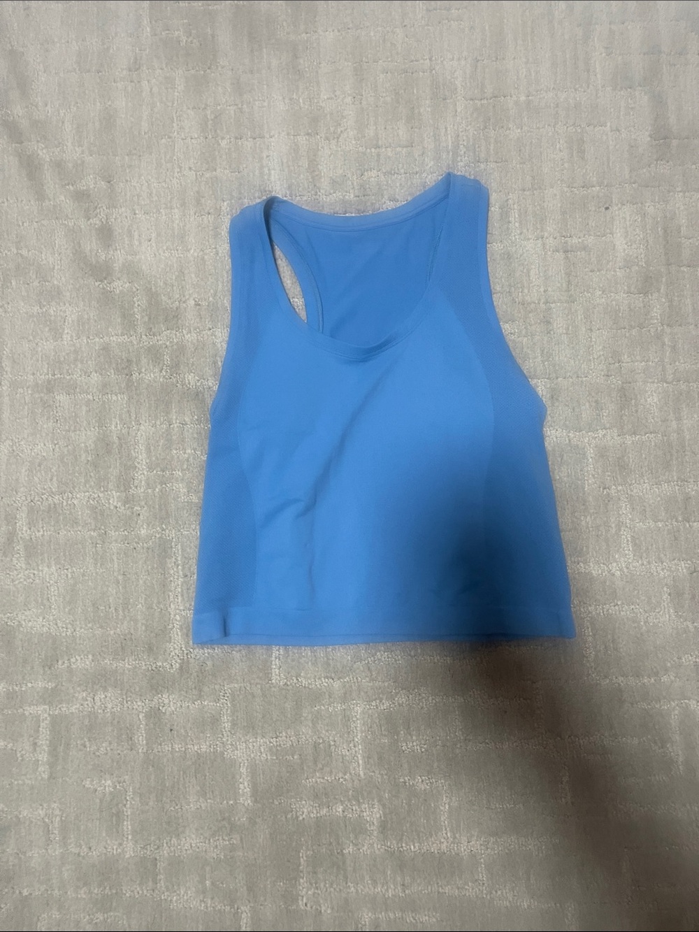 Blue Sweaty Betty Racerback Crop Tank Top - Women Size M